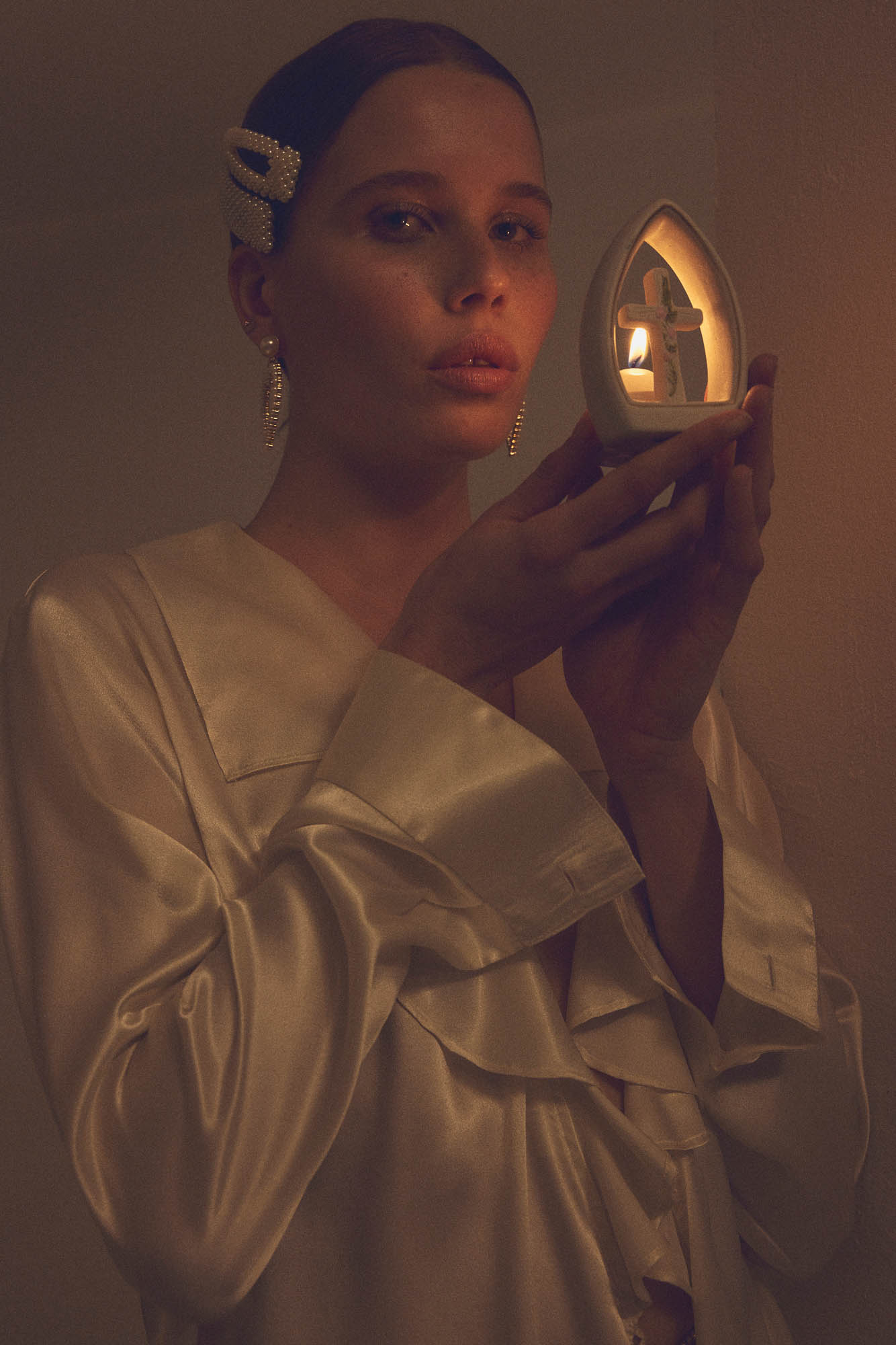 Candlelight Portrait of model Olivia Palermo  by Shane O